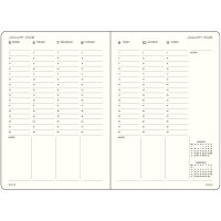 Wochenplaner Paperback B6+ 2026, schwarz