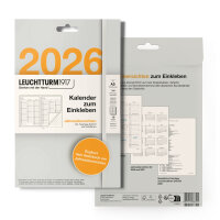 Kalender zum Einkleben 2026, Jahresübersicht, Deutsch