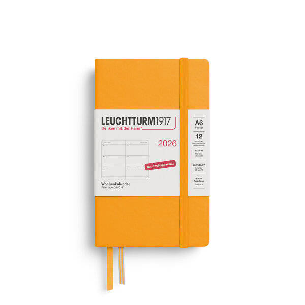 Wochenplaner Pocket hardcover (A6) 2026, rising sun