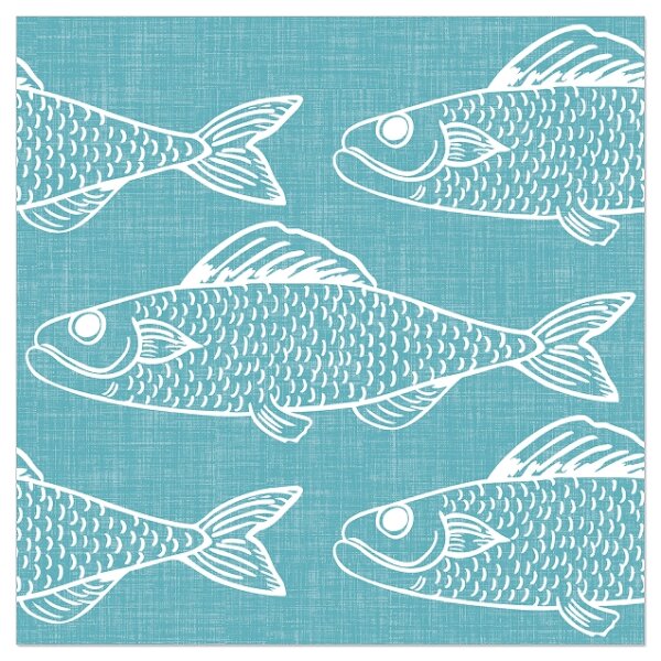 Servietten – Fische petrol