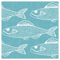 Servietten – Fische petrol