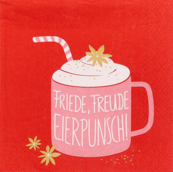 Cocktailserviette – Friede, Freude, Eierkuchen