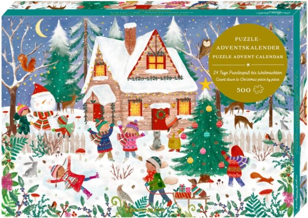 Kinder Puzzle Adventskalender "Fröhliche Winterzeit"