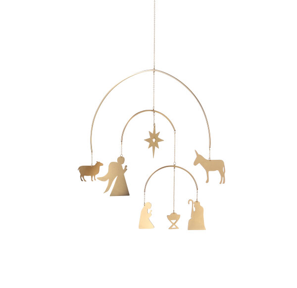 Weihnachtsmobile aus Messing