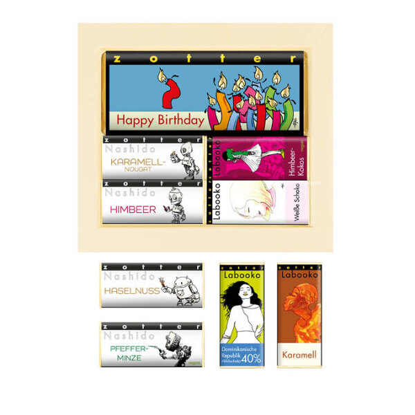 Schokolade Mix "Happy birthday"