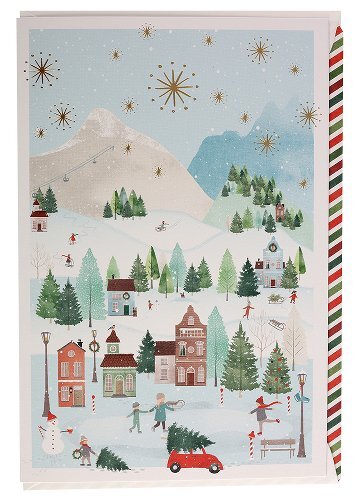Klappkarte Weihnachten Winterlandschaft