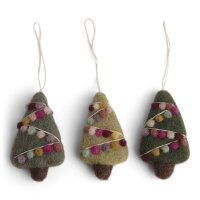 Filz Mini-Christbäume – 3er-Set