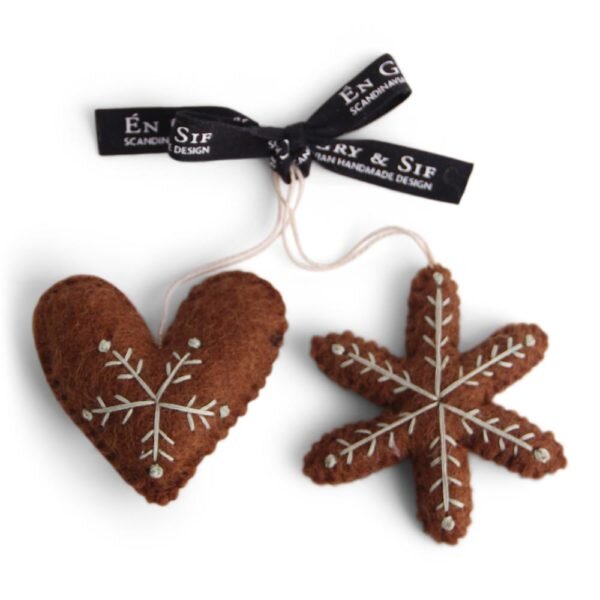 Filz Lebkuchen Herz und Stern