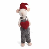 Filz Maus mit Herz