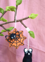 Filz Spinnennetz mit Spinne