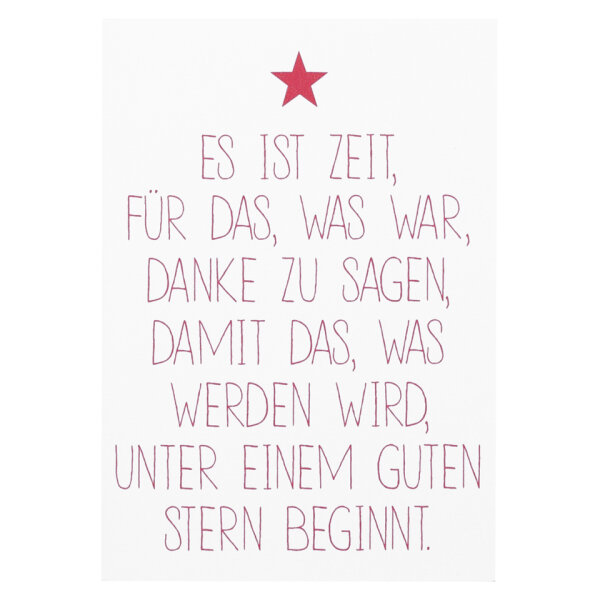 Klappkarte – Es ist Zeit