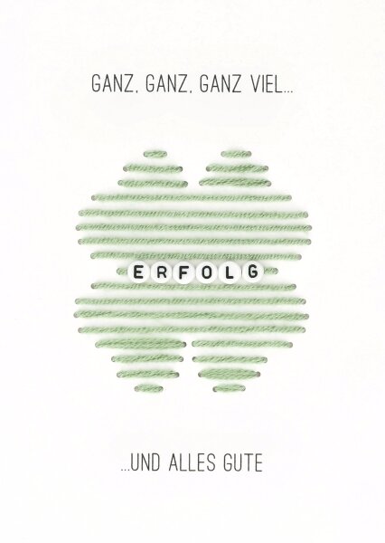 Klappkarte – Ganz, ganz, ganz viel Erfolg