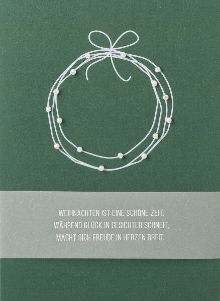 Klappkarte – Perlenkarte Schöne Zeit