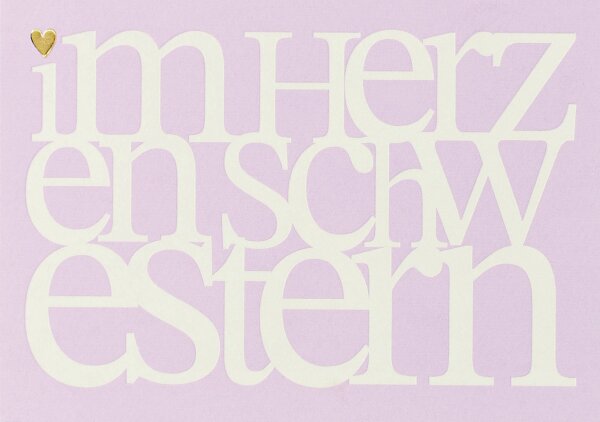 Klappkarte – Im Herzen Schwerstern