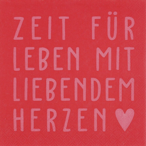 Cocktailserviette – Zeit für Leben mit...