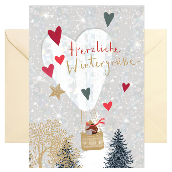 Klappkarte – "Herzliche Wintergrüße"!