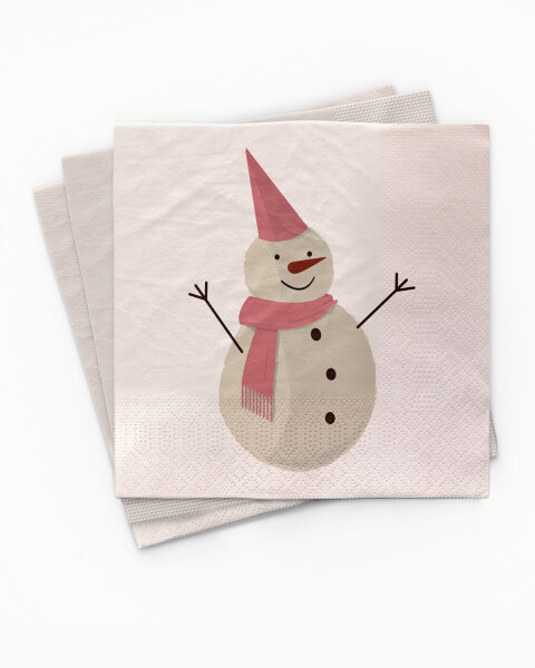 Serviette - Snowman