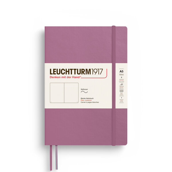 Notizbuch medium A5, dusty rose, blanco