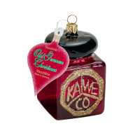 Kaweco Baumschmuck Glasflasche bordeaux