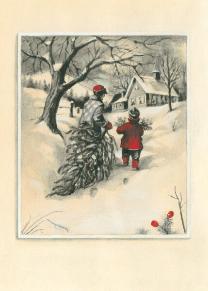 Bomo Klappkarte mit Kuvert - Weihnachtsvorbereitung