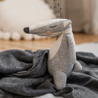 Babyrassel Dachs, hellgrau