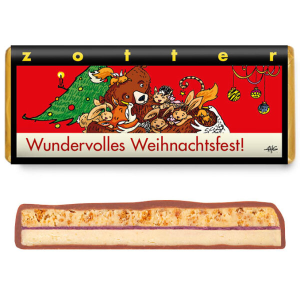 "Wundervolles Weihnachtsfest" Schokolade, Cheescake