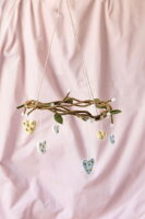 Filz Herzen mit Blumen  - 3er Set