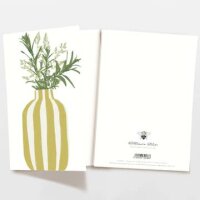 Klappkarte - "Vase gestreift" mit Umschlag