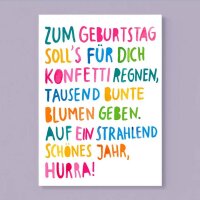 Postkarte "Zum Geburtstag solls..."
