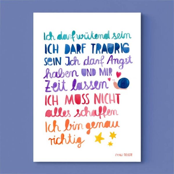 Poster "Affirmation" A4 "Ich darf..."