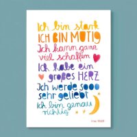 Poster "Affirmation" A4 "Ich bin...