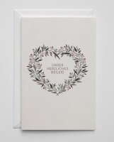 Blätterherz Trauerkarte