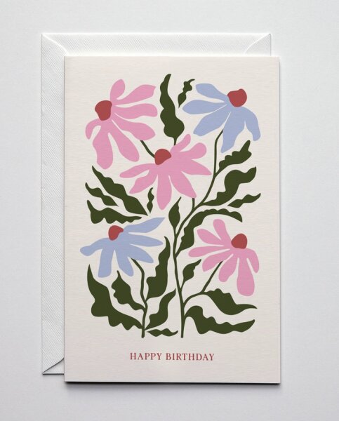 Friendly Flowers Geburtstagskarte