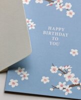 Kirschblüten-Geburtstagskarte