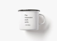 Tasse aus Emaille "Die Bohne"