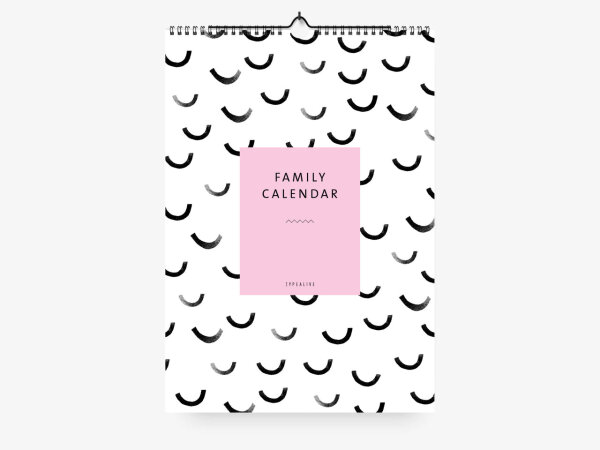 Familienkalender / black & white