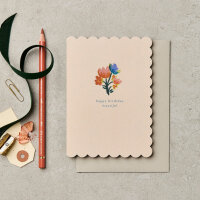 Klappkarte "happy  birthday beautiful scallop"