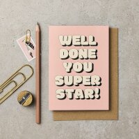 Klappkarte "well done...."