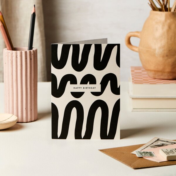 Klappkarte Geburtstag Wellen