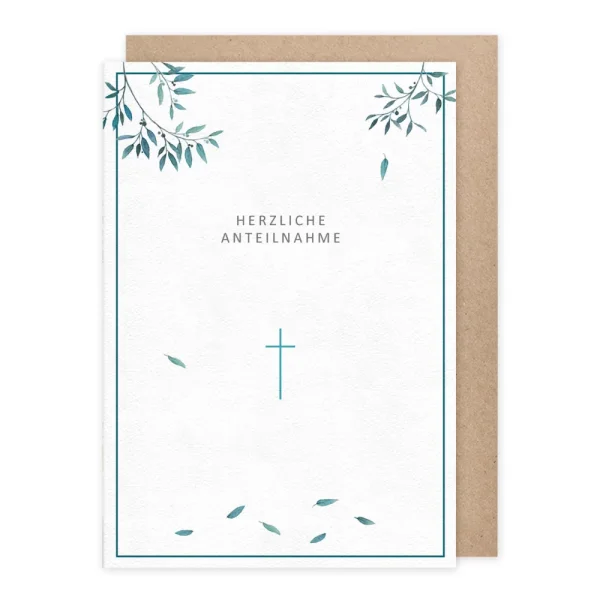 Klappkarte "Herzliche Anteilnahme"