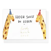 Klappkarte "Hoch sollst du leben"