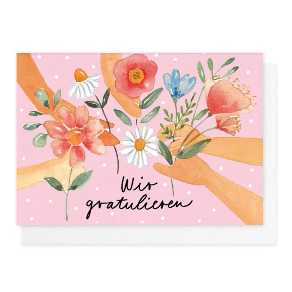 Klappkarte "Wir gratulieren"