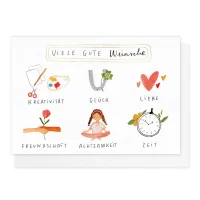 Klappkarte "Viele gute Wünsche"