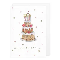 Klappkarte "Happy birthday - Torte"