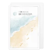 Klappkarte "Fußspuren im Sand"