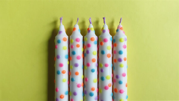 Stabkerze HEY KONFEDDI NEON