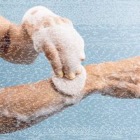 Achselkuss Luffa-Schwämme