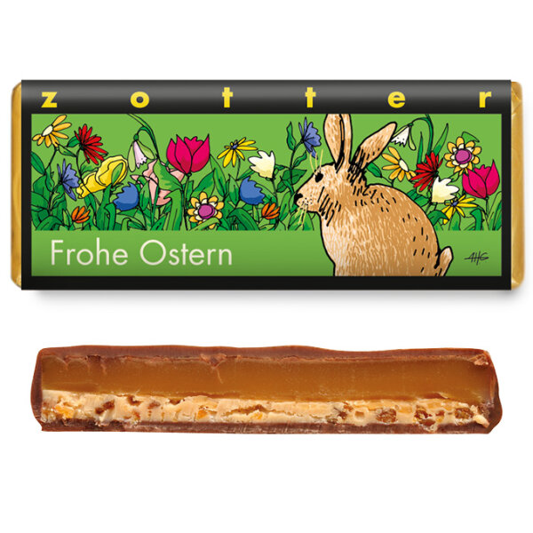 Schokolade "Frohe Ostern"-ButterKaramell