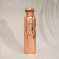 Kupfer Wasserflasche, glatte Wellenform, 950 ml...