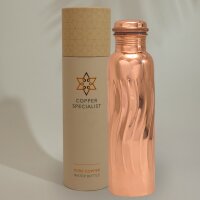 Kupfer Wasserflasche, glatte Wellenform, 950 ml (Hochleistungsversion)
